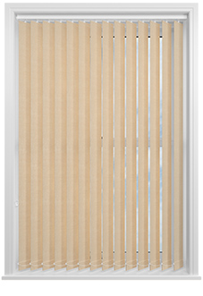 Flori Faux Suede (Blackout), Cream - Vertical Blind
